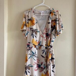 BCBGeneration Multicolor Floral Midi Dress